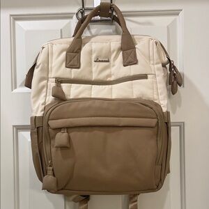 Lovevook Cream and Tan Backpack